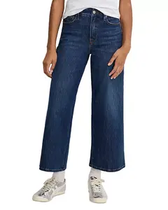 Укороченные джинсы-палаццо Soft Tech с хорошей талией, цвет индиго977 Good American, синий