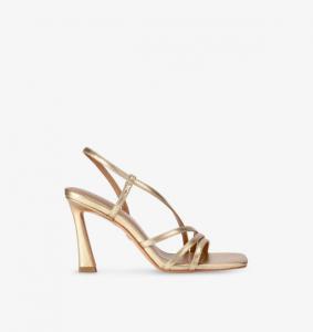 Сандалии Sweetie 95 из искусственной кожи с металлическим отливом и ремешками Kg Kurt Geiger, золотой