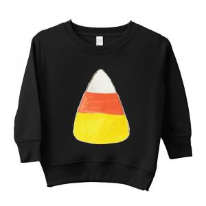 Толстовка с рисунком акварельной кукурузы для малышей Candy Corn The Juniper Shop, черный