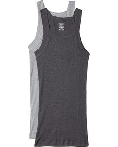 Майка 2(X)IST 2-Pack ESSENTIAL Square-Cut Tank, цвет Charcoal Heather/Grey Heather