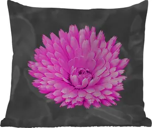 Подушка для улицы - Цветочный - Акварельный - Розовый - 60x60 см - Устойчива к погодным условиям - Подушка для отдыха - Декоративная - Подушка для сна MuchoWow