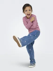 Сочные джинсы свободного кроя с широкими штанинами и вырезом в форме сердца. Only Mini, Light Medium Blue Denim