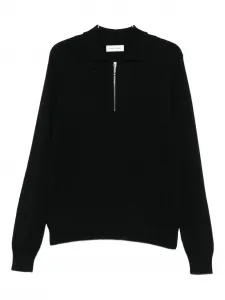 Свитер фактурной вязки на молнии Ernest W. Baker, черный