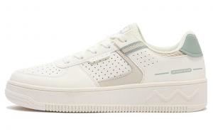 Кеды, скейтборд обувь женская низкая белый/зеленый 361°