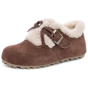 Термоусадочные противоскользящие ботинки до щиколотки Snow Boots Women's BINGO DUCK, Coffee