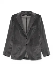 Вельветовый жакет на пуговицах TAGLIATORE, серый