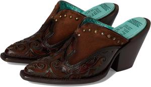 Туфли Corral Boots Lady Inlay & Embroidery & Studs Mule, цвет Brown/Chocolate