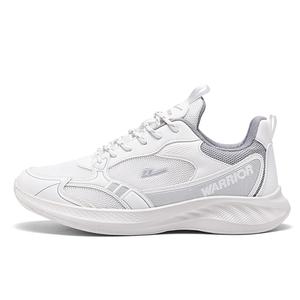WARRIOR Амортизирующие износостойкие низкие кеды мужские бело-серые, цвет White Gray