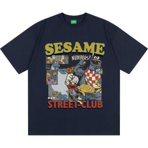 Футболка унисекс Sesame Street, голубой