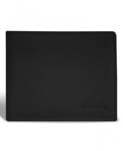 Мужской кожаный кошелек на молнии из коллекции Onyx, складной в два сложения CHAMPS, черный