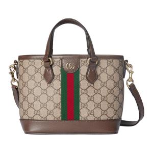 GUCCI Сумка-шоппер Ophidia Coated Fabric, сумка для покупок, женская маленькая сумка beige & brown