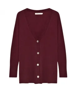 Женский кардиган Агаты, сливовый фантазийный The New Society, красный