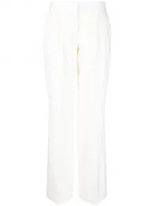 Шерстяные брюки строгого кроя Alexander McQueen, нейтральный