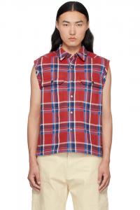 Голливудская укороченная рубашка-жилет SL Rick Owens Drkshdw, красный