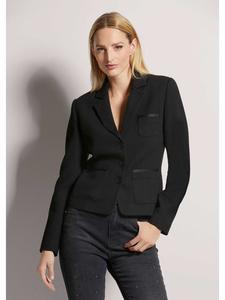 MADELEINE Черный фактурный трикотажный блейзер