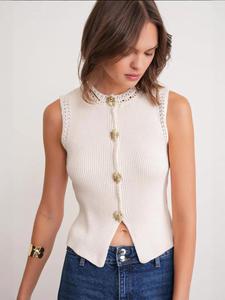 MixRay Жилет в цвете экрю