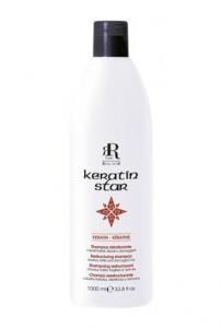 Восстанавливающий шампунь для поврежденных волос 1000мл RR line Keratin Star Shampoo, Farouk