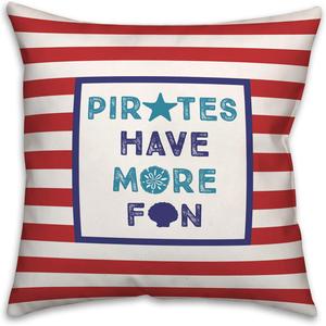 Creative Products Декоративная подушка Pirates Have More Fun, мягкий чехол, красный Pirates