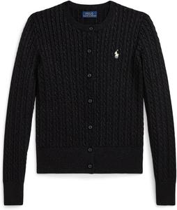 Свитер Polo Ralph Lauren Kids  Metallic Mini-Cable Cardigan, Black