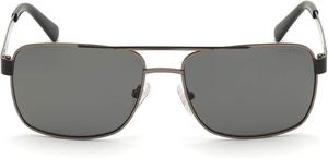 Солнцезащитные очки GUESS GU 6968 08D, блестящие, металлик/дымчатые, поляризованные