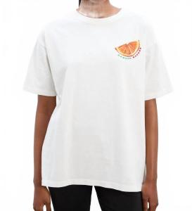 Футболка с коротким рукавом Spritz Boyfriend белого цвета Damson Madder, белый