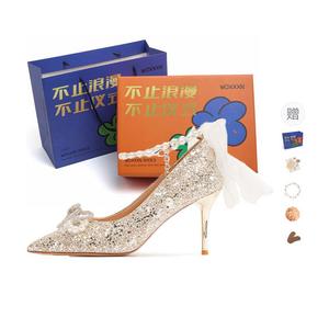 Туфли Slim Heel High Heels Women's Champagne Gift Box Set WOXXXN, Champagne 6Cm[Gift Box Set]+Giveaway