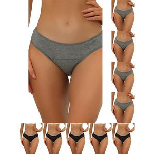 10 упаковок женского белья мид-уайстд хипстер Inspire Chic, Gray Black