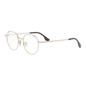 FENDI Металлические овальные очки для зрения унисекс Rose Gold