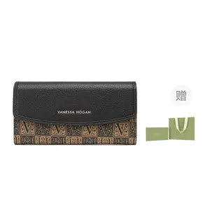 VANESSA HOGAN Женский абрикосовый клатч кошелек для монет из ПВХ, Black