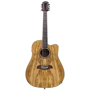 Акустическая электрогитара Oscar Schmidt Dreadnought с 12 струнами - из клена с расплывчатым рисунком