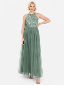 Макси-платье с отложным воротником Maya Deluxe, цвет Deep Mint