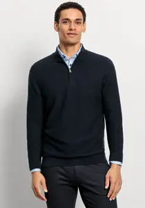 OLYMP Свитер с круглым вырезом "OLYMP Knit Casual", цвет морской волны