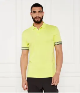 Поло Зона slim fit Boss Green, лаймовый