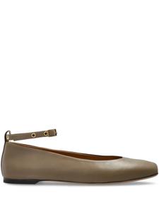 Кожаные балетки Emporio Armani, коричневый
