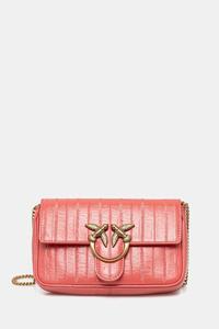 Кожаная сумка Pinko, оранжевый