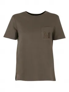 Футболка с вышивкой на кармане 'S Max Mara, серый