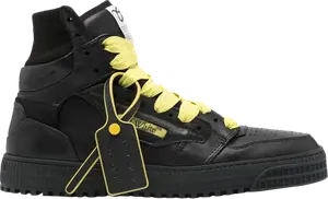 Кроссовки Off-White Off-Court 3.0 High 'Black Yellow', черный