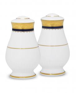 Набор для соли и перца Odessa Cobalt Gold, 3,50 дюйма Noritake, темно-синий