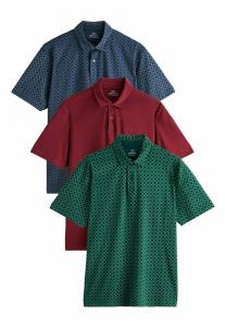 Поло Next THREE PACK, Navy Green Burgundy/Blue