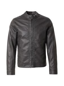 Кожаная куртка JACK & JONES Between-Season Jacket JJEWarner, черный