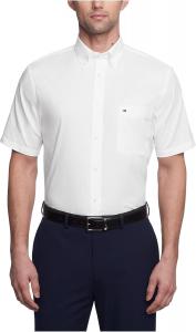 Рубашка Tommy Hilfiger с коротким рукавом и застежкой на пуговицы, White