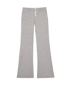 Расклешенные брюки, планка на пуговицах, карманы с застежкой. Ines De La Fressange Paris, мультиколор