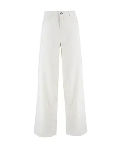 Джинсы с широкими штанинами и высокой талией Ermanno Scervino, белый