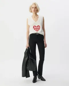 Женская майка без рукавов с V-образным вырезом IKKS, кремовый