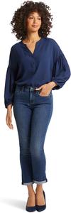 Джинсы NYDJ Petite Sheri Slim Ankle Jeans with Roll Cuff Wellspring, Wellspring