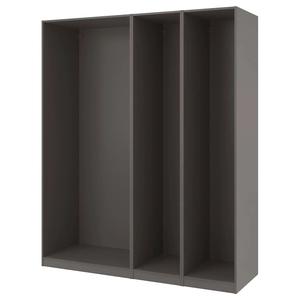 3 каркаса для гардероба PAX IKEA, 200x58x236 см, темно-серый
