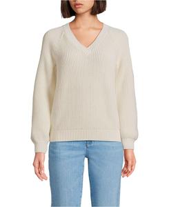 Женский свитер Drifter с рукавами-баллонами Lands' End, Fresh ivory