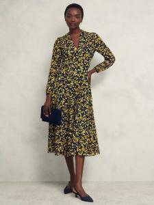 Миниатюрное платье из лепестков авроры Hobbs, цвет Navy/Yellow