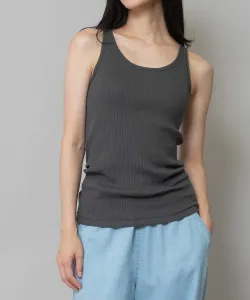 Хлопковая ребристая майка, двусторонняя