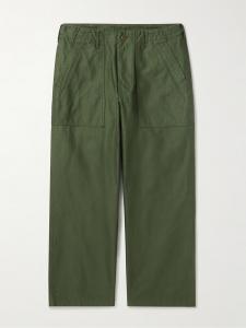 Широкие хлопковые брюки BEAMS PLUS, зеленый
